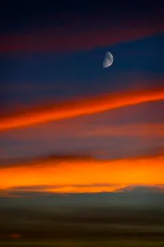 Waning moon Stock Photos