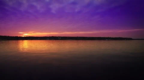 Wannsee Sunset Timelapse Stock Footage 49268997