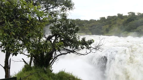Wanseco, Uganda– 2025/10/09: Murchison Falls, Nile river Stock Footage 325374968