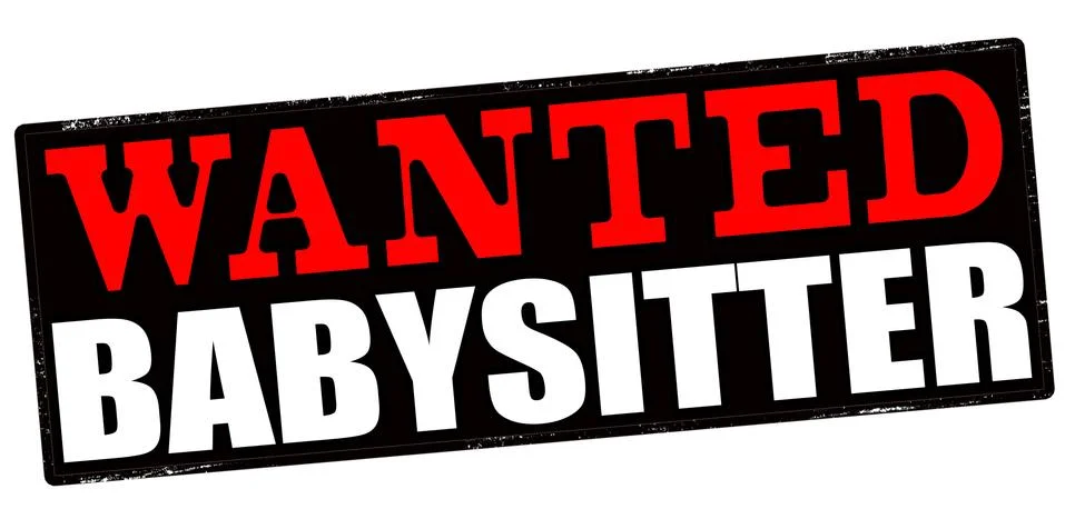 Wanted babysitter Stock Illustration