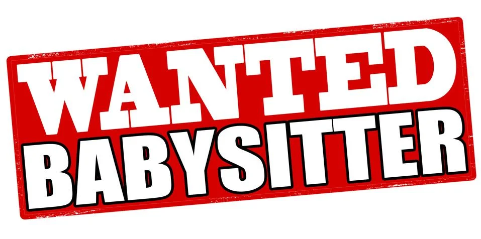 Wanted babysitter Stock Illustration