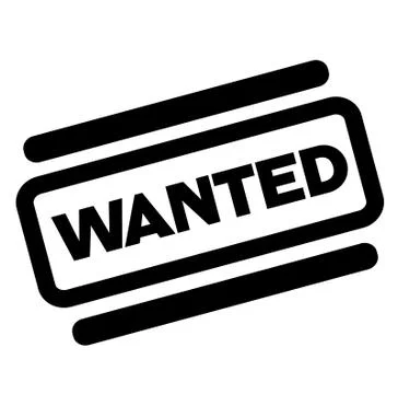 Wanted black stamp Stock Illustration