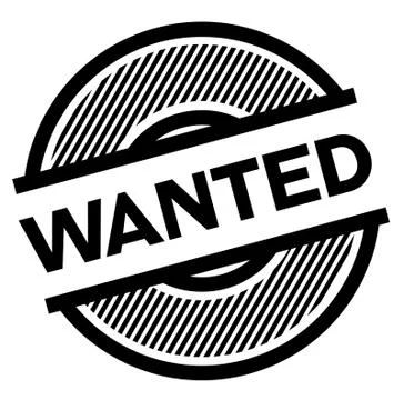 Wanted black stamp Stock Illustration