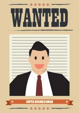 Wanted businessman Stock Illustration