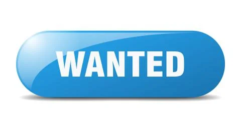 Wanted button. wanted sign. key. push button. Stock Illustration