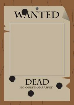 Wanted, Dead! Poster Stock Illustration