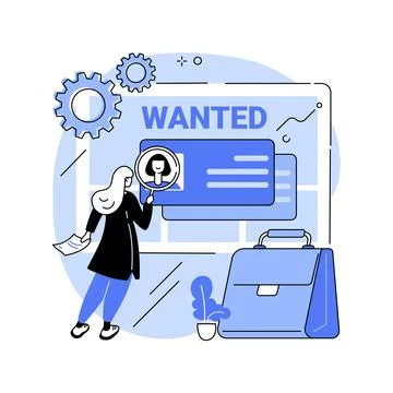 Wanted employees abstract concept vector illustration. イラスト素材