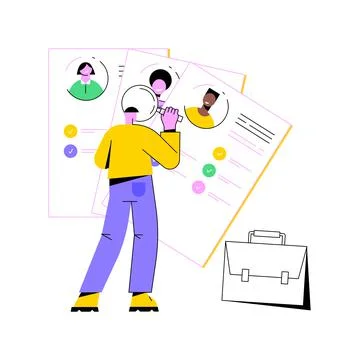 Wanted employees abstract concept vector illustration. イラスト素材