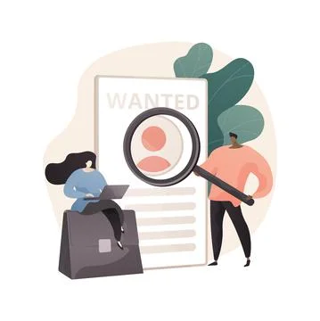 Wanted employees abstract concept vector illustration. イラスト素材