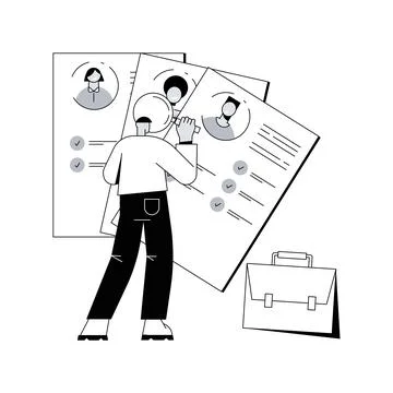 Wanted employees abstract concept vector illustration. Ilustração Stock