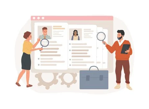 Wanted employees isolated concept vector illustration. Ilustración de archivo