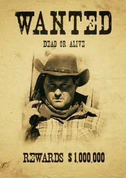 Wanted far west Stock Illustration