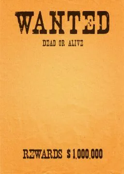Wanted far west Stock Illustration