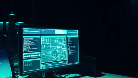 Wanted hackers coding virus ransomware using laptops and computers in the Stock Footage 304491956
