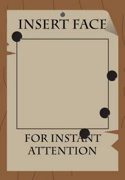 Wanted, Insert Face Poster Stock Illustration