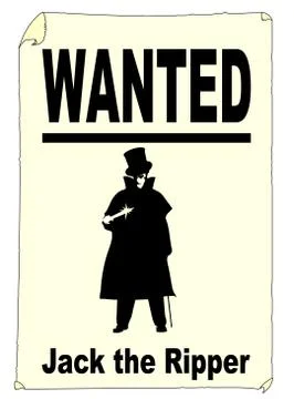 Wanted jack the ripper Stock Illustration