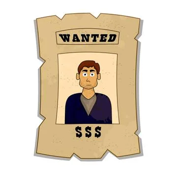 Wanted man Stock Illustration