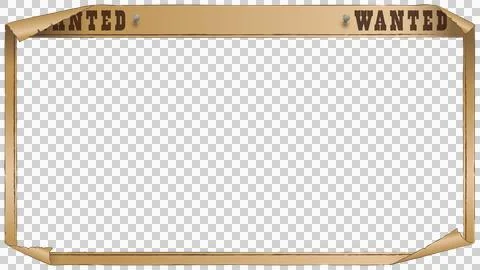 Wanted poster frame is being shown in flat design with vintage parchment on Ilustração Stock
