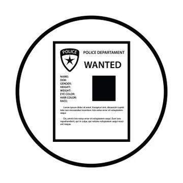 Wanted poster icon Stock Illustration