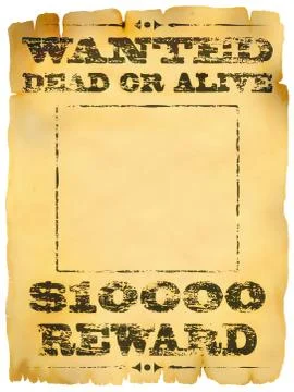 Wanted poster Stock Illustration