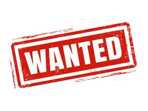 Wanted red stamp style Stockillustratie