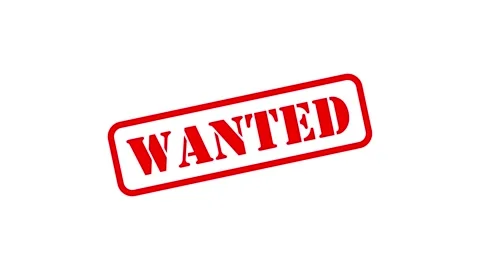 Wanted stamp animated zoom in imprint and shake text on 4k green screen whi.. Stock Footage 342743391