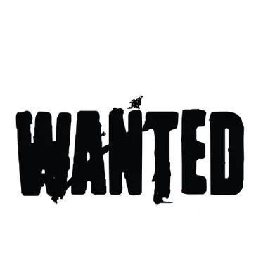 Wanted stamp on white Stock Illustration