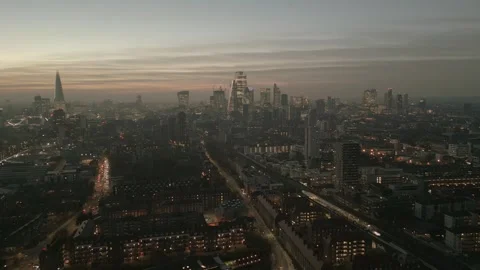 Wapping Area at night Video stock 257904287