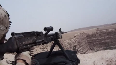 War in Afghanistan - Combat Scenes compilation 2 archival footage Stock Footage 236882306