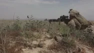War In Afghanistan - U.s. Marines Pinned Down Return Fire Pov Stock Footage