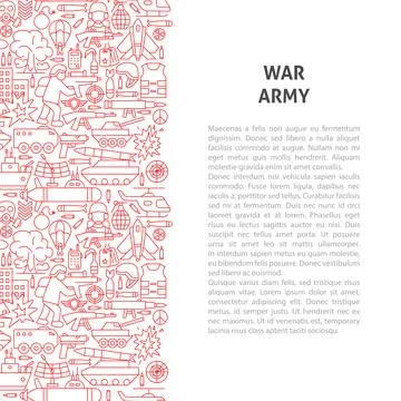 War Army Line Pattern Concept Illustration