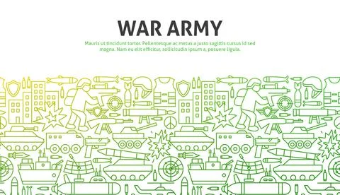 War Army Outline Concept Stockillustratie