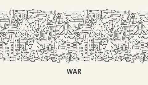 War Banner Concept Stock Illustration