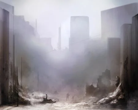 War battlefield art background. Stock Illustration