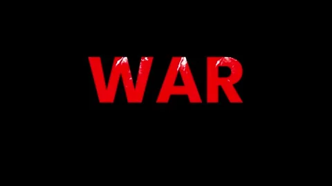 WAR Blood Text Title Animation  Historical War Documentary Intro Stock Footage 330587408