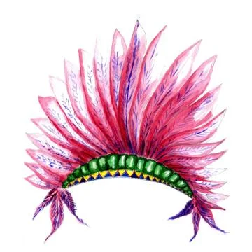 War Bonnet Art Stock Illustration