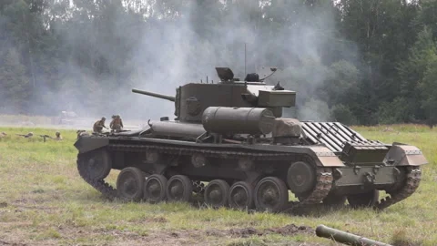 War. Burning Tank 動画素材 107865436