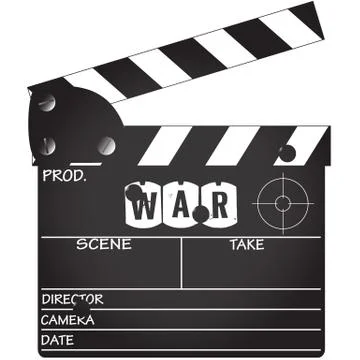 War Clapper Board Illustrazione stock