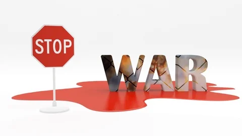 War concept. Stop the bloody wars. Video stock 116677338