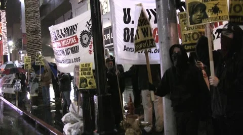 War Demonstration - "Troops out Now!" Stock Footage 993317