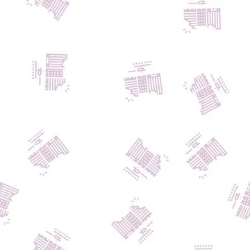 War destruction glyph seamless pattern Stock Illustration