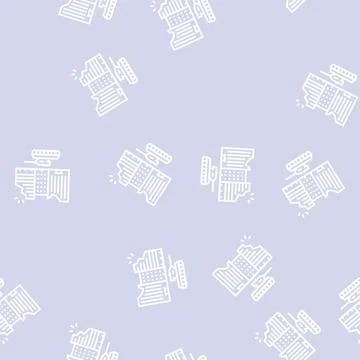 War destruction line seamless pattern Stock Illustration
