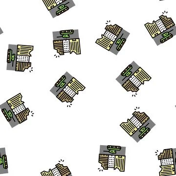 War destruction vector seamless pattern Stock Illustration