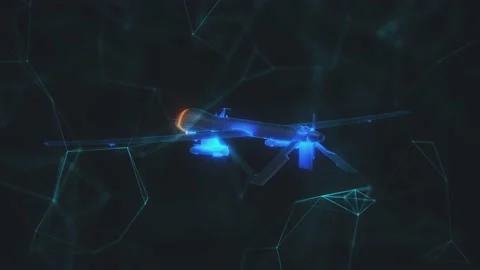 War Drone 3d Scanning Stock Footage 145348953