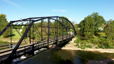 War Eagle Mill - Bridge Push Stock Footage 137613042