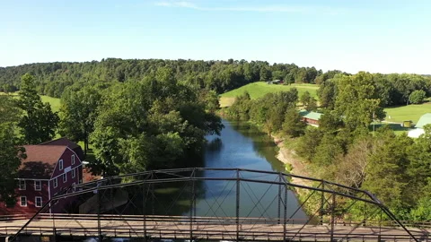 War Eagle Mill - Fast Pull Stock Footage 137612767