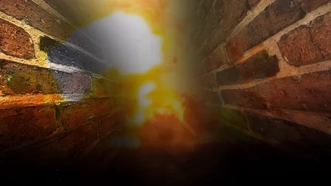 War at the end of the tunnel. What will happen at the end of the war 70 Video stock 92729492