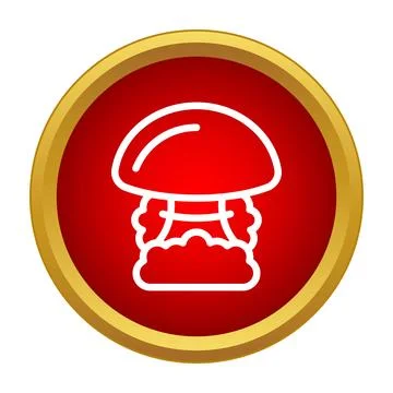 War explosion nuclear bomb mushroom cloud icon Stock Illustration