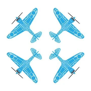 War fighter schematic isolated vector image Stock-Illustration