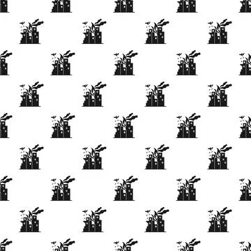 War fire city pattern seamless vector Stockillustratie